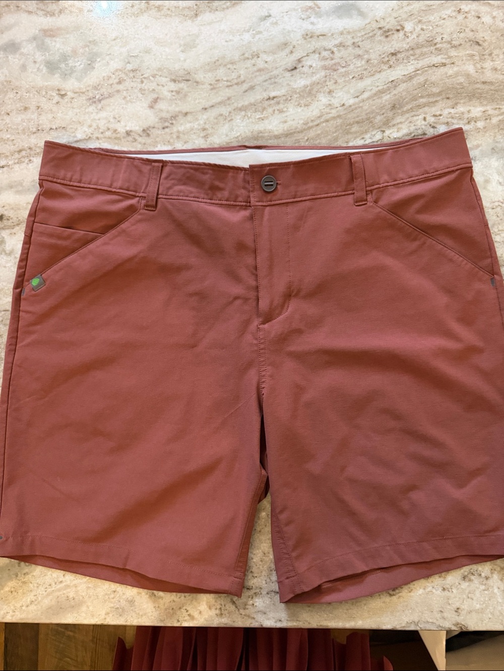 Men's STIO Rust Red Performance Shorts, size 36
